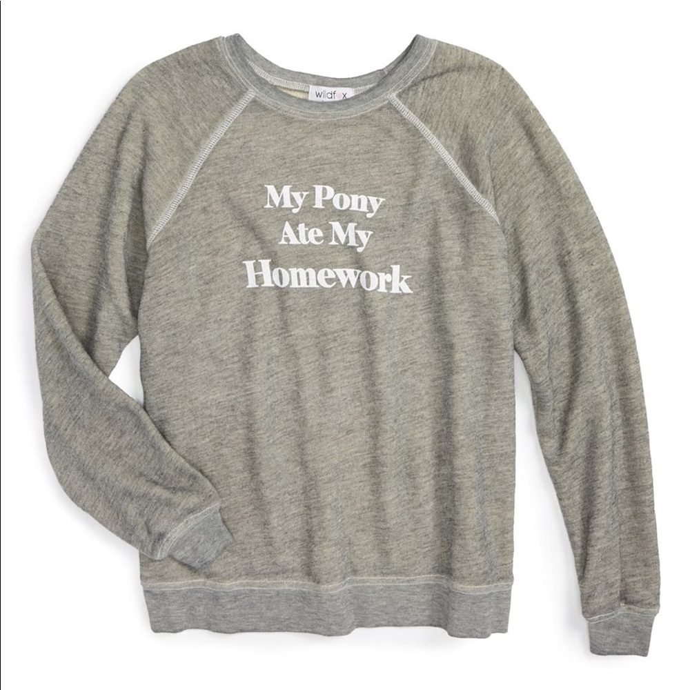 ISO kids Wildfox pony ate my homework sweatshirt!